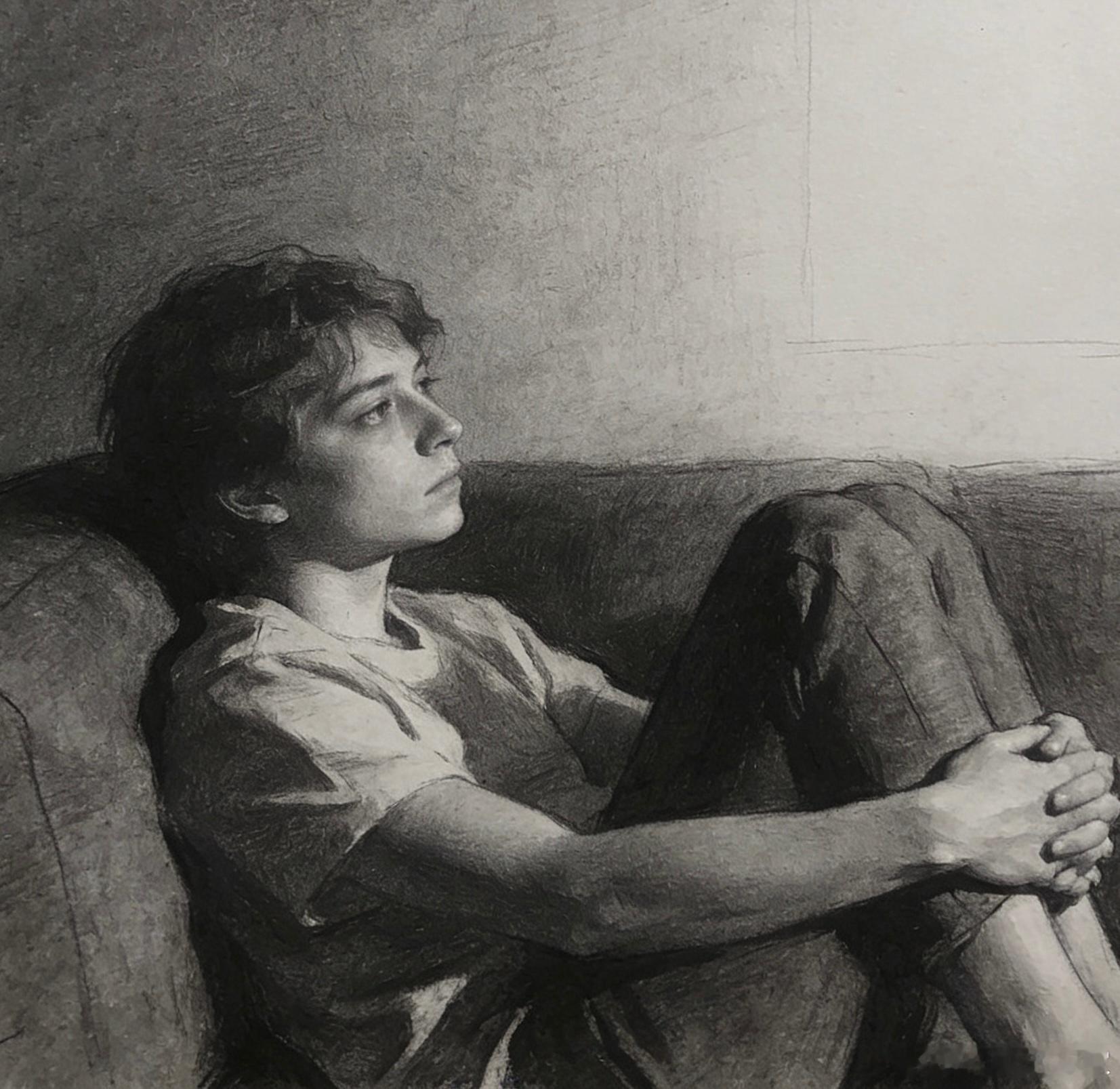 空荡荡的房间，坐在床上呆呆的，注视着着空白的墙壁，散碎的阳光在窗户上，投下一片片