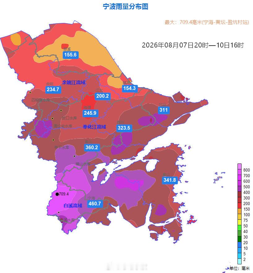 【287毫米！宁波全市平均雨量远超巴威 ，“白海豚”余威尚存】8月10日12时5