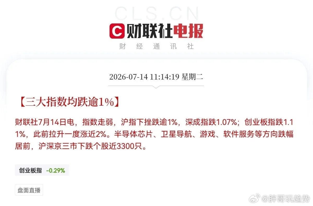 又大跳水了，这是泥沙俱下，黑色星期一的伤疤还没好，又来黑色星期二了！ 