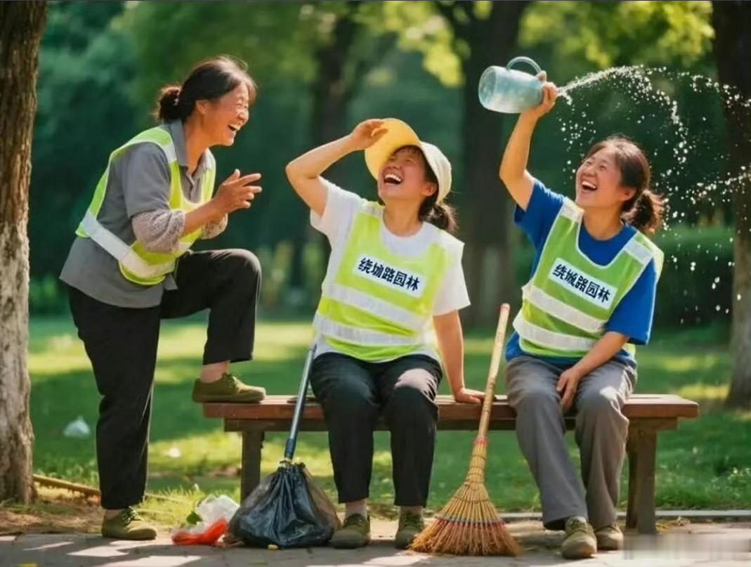 疑AI照片拿了摄影比赛一等奖说实话，我就没见过环保工人笑的这么开心的，我村有个环