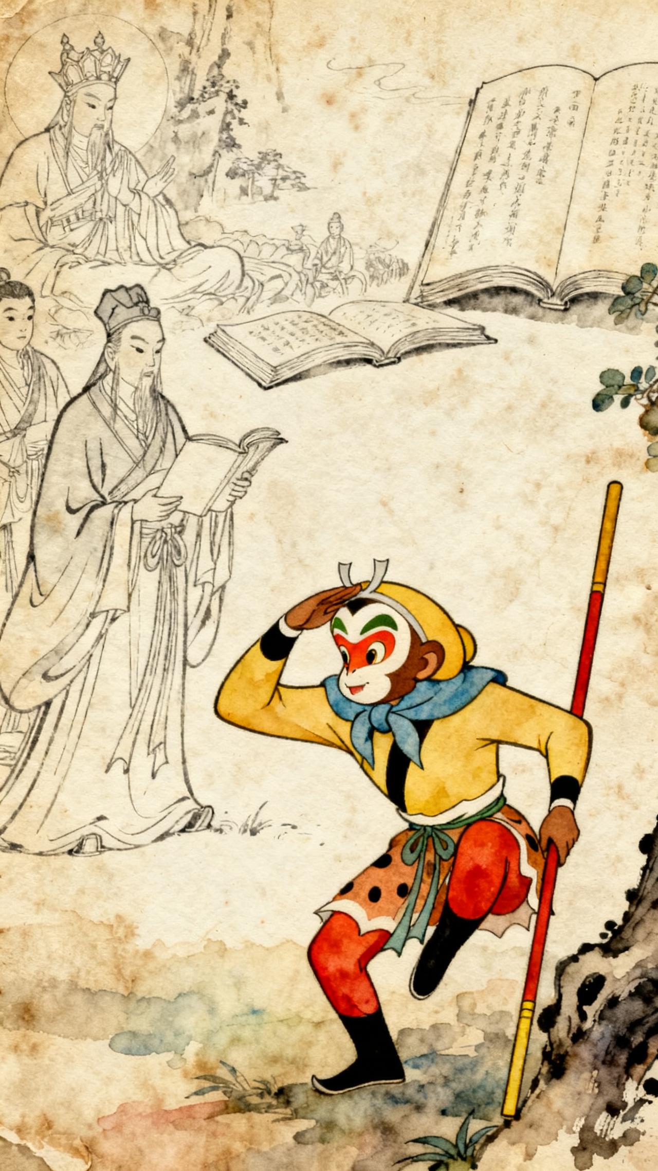 孙悟空一生最大的敌人，在第一章就出现了。

第一回里有一句不起眼的话：
“每受天
