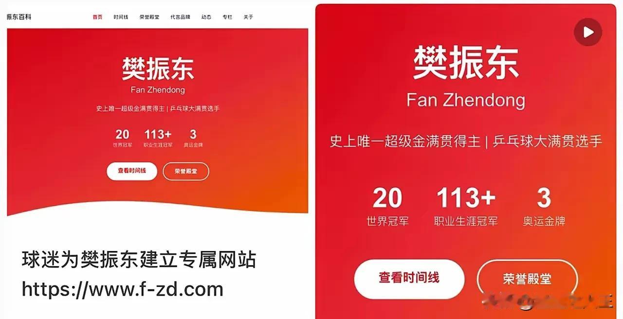 炸了！彻底炸了！

老粉集体尖叫，全网球迷直接看呆——樊振东居然有了专属百科网站