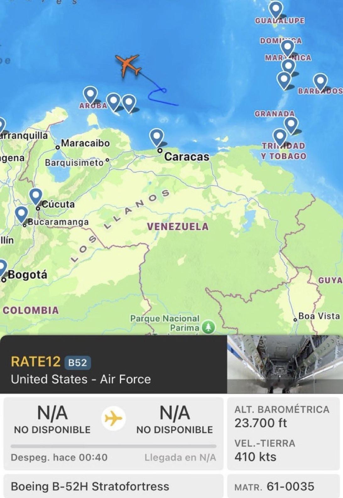 今晚早些时候，一架隶属于北达科他州迈诺特空军基地第5轰炸联队的美国空军B-52H