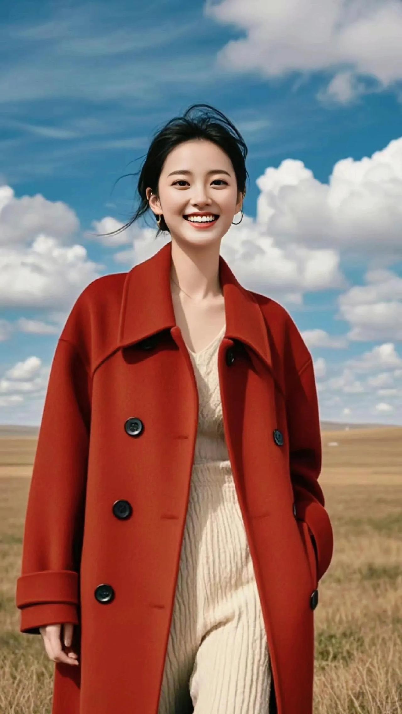 红装素裹#佳人翩跹#时尚大气#娇美绍华倩影# 秋季穿搭