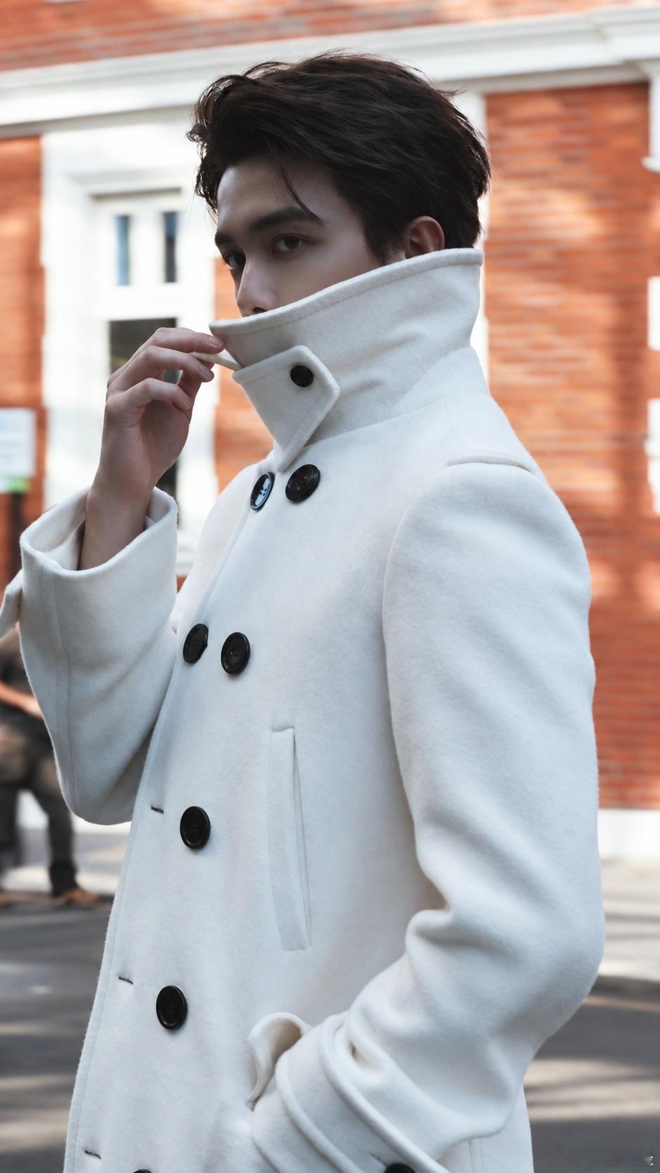 吴磊Burberry大秀造型磊磊这个发色和look好搭！大衣摩多摩多！ ​​​