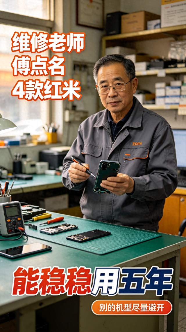 红米手机想撑满五年，维修师傅推荐4款，这几类别盲目入手