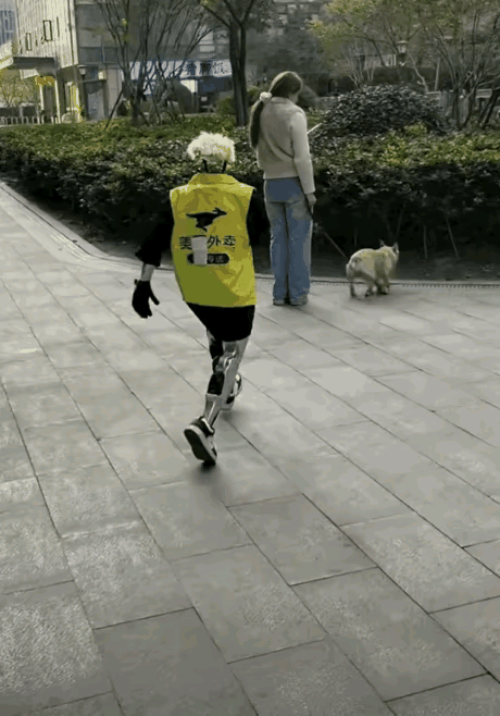 崩溃和躺平只是一瞬间的事儿，对于这个外卖机器人小哥也是一样一样的！