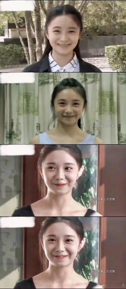 刘浩存从小就长这样从小美到大的小豆豆啊 流畅的脸型标志的五官 从小就长这样的话这