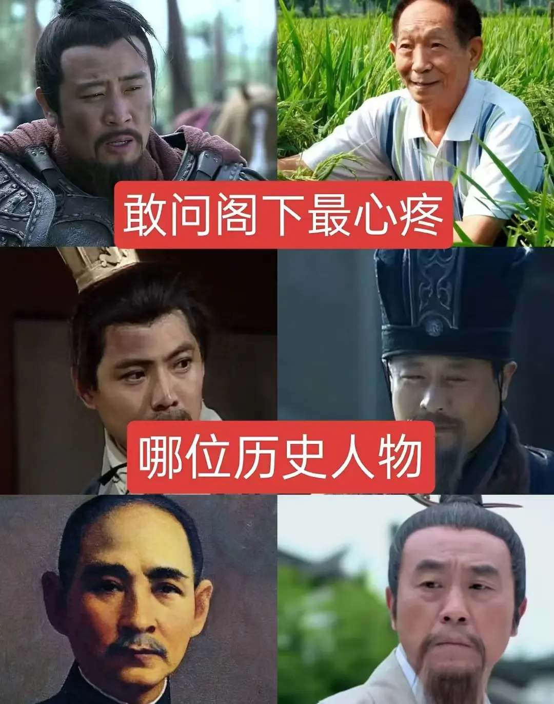 敢问阁下最心疼哪位历史人物
