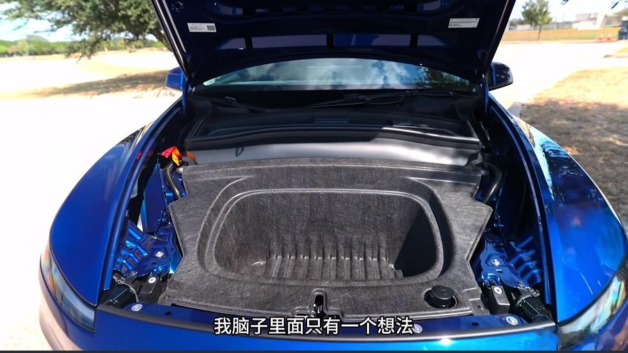 廉价版model Y的前备箱……以前说毛坯房，现在直接茅草屋了。不敢想如果是新势