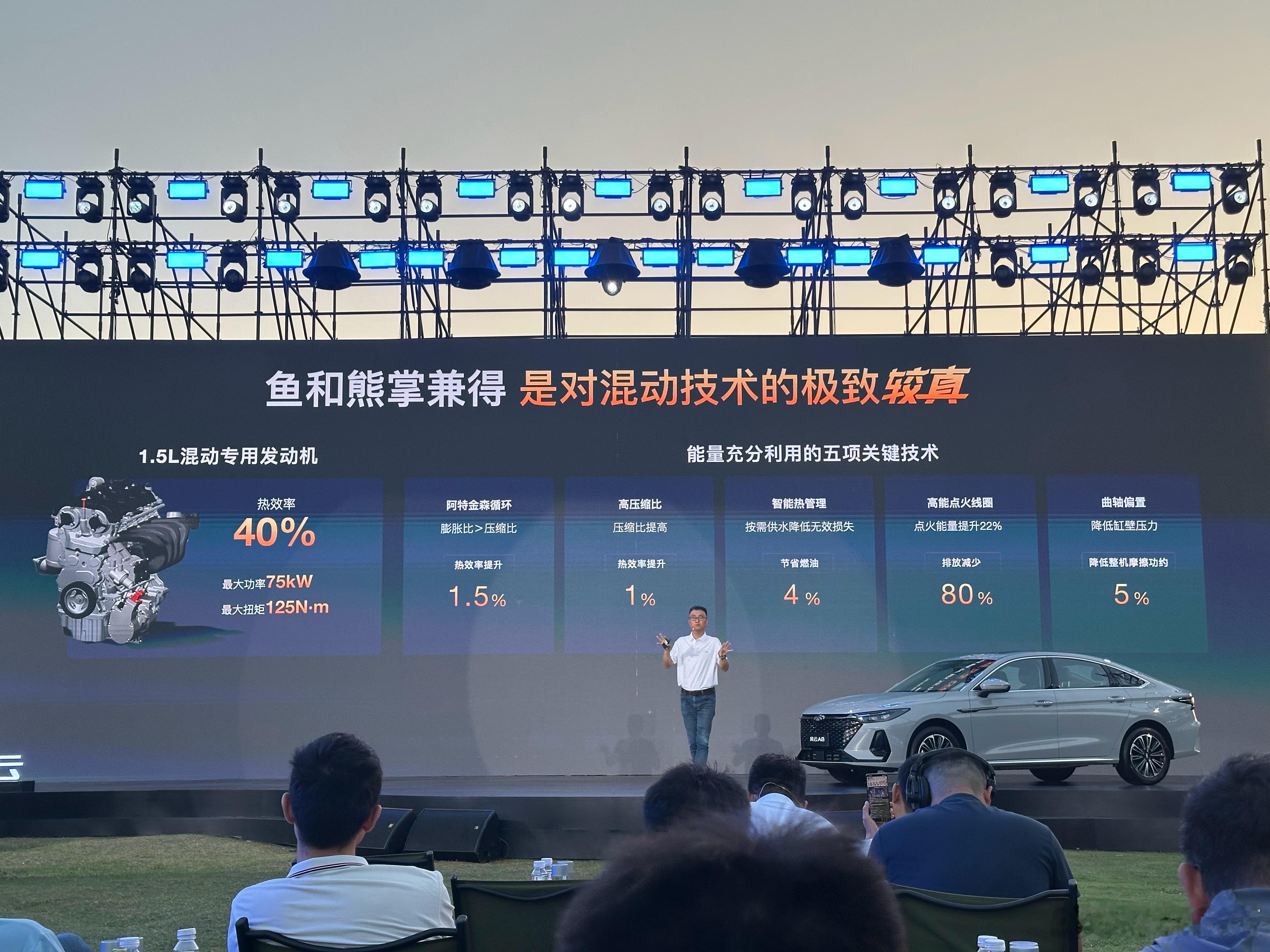 风云A8全新车型将采用1.5L混动专用发动机，热效率达40%，采用阿特金森循环，