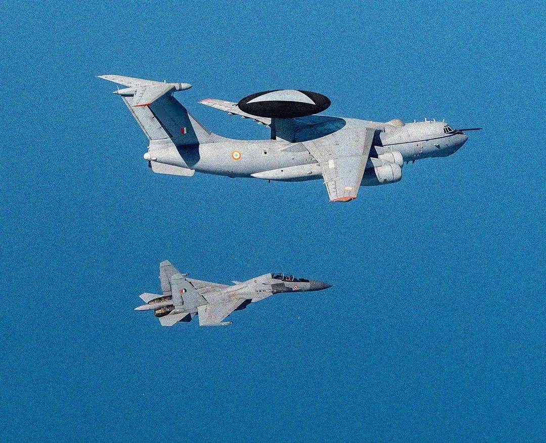 印度空军，A-50E/I 预警机 & Su-30MkI战斗机
