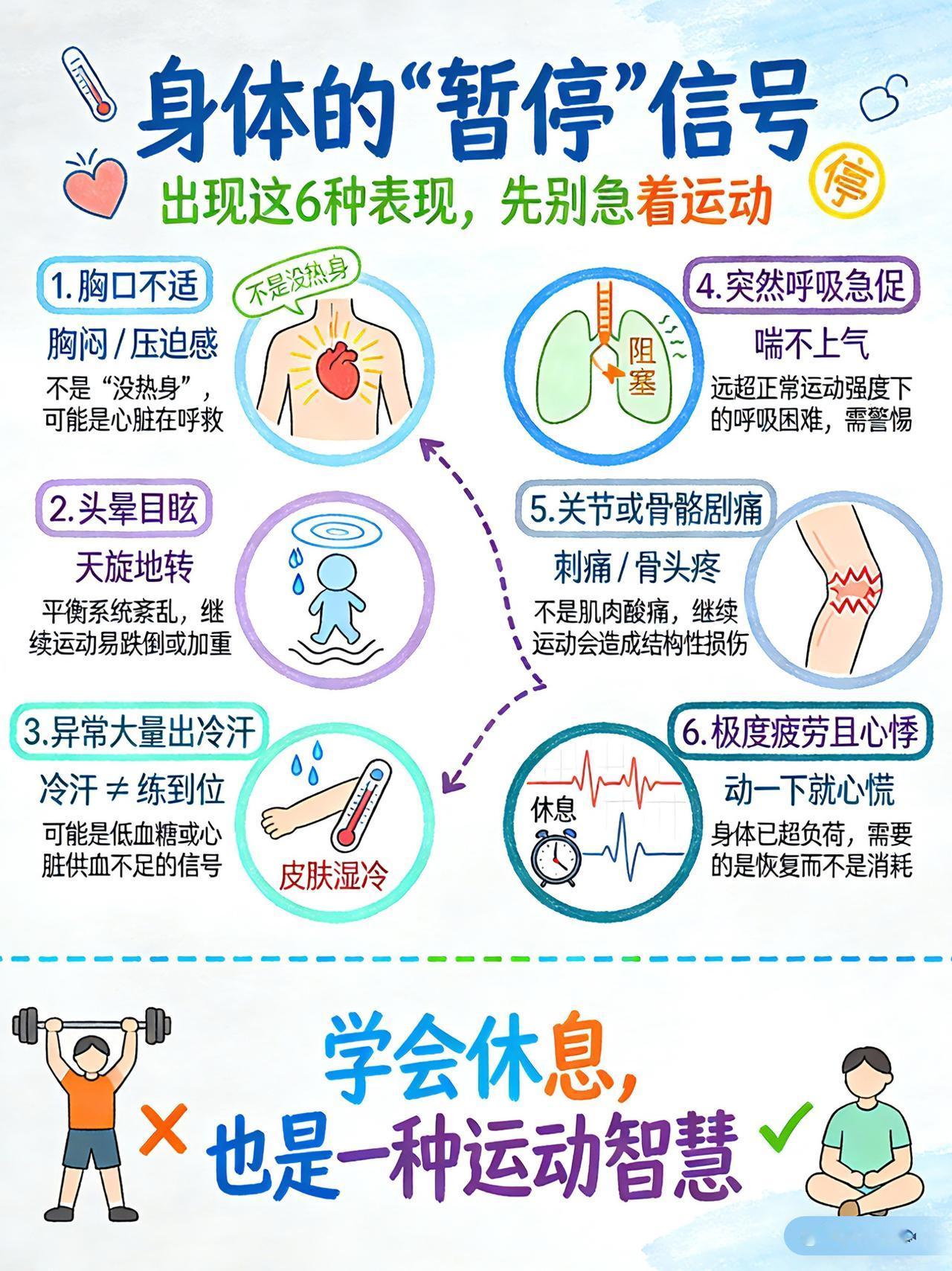 身体出现这6种表现，别急着运动涨知识 身体信号 科普