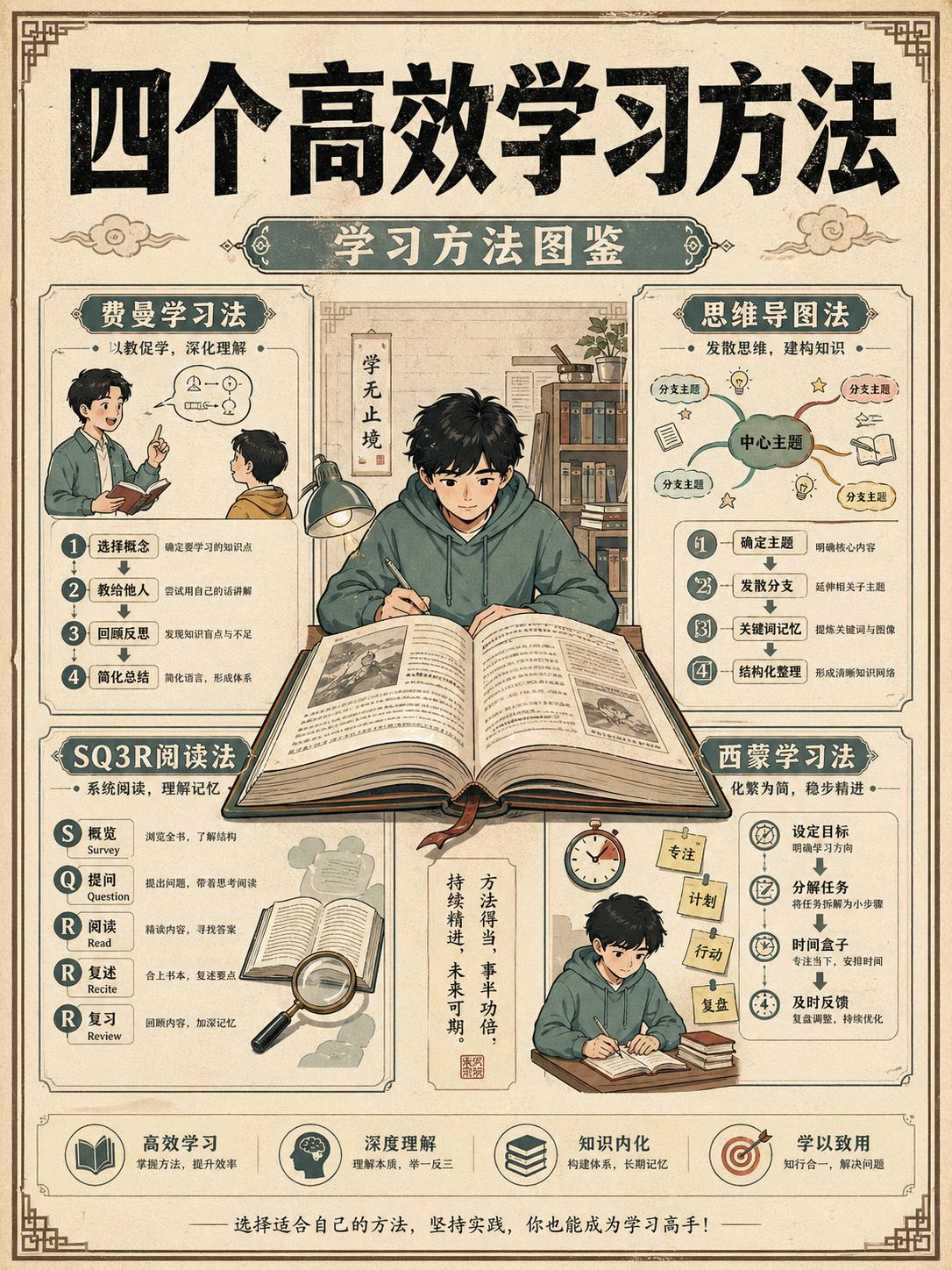 地表最强的四大高效学习方法。
