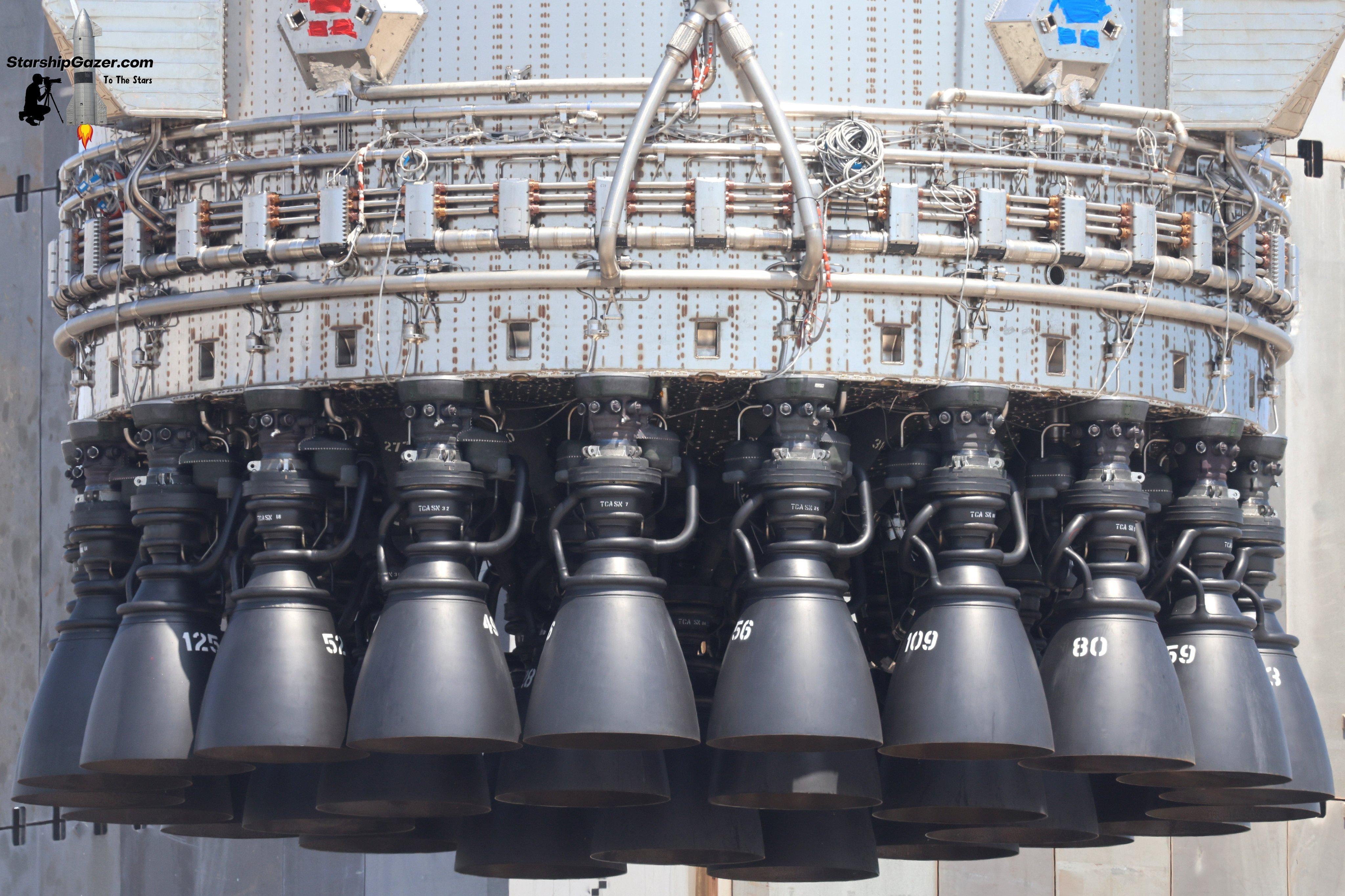 超重型火箭v3 并联33台第三代猛禽发动机，该发动机单台海平面推力280吨，33