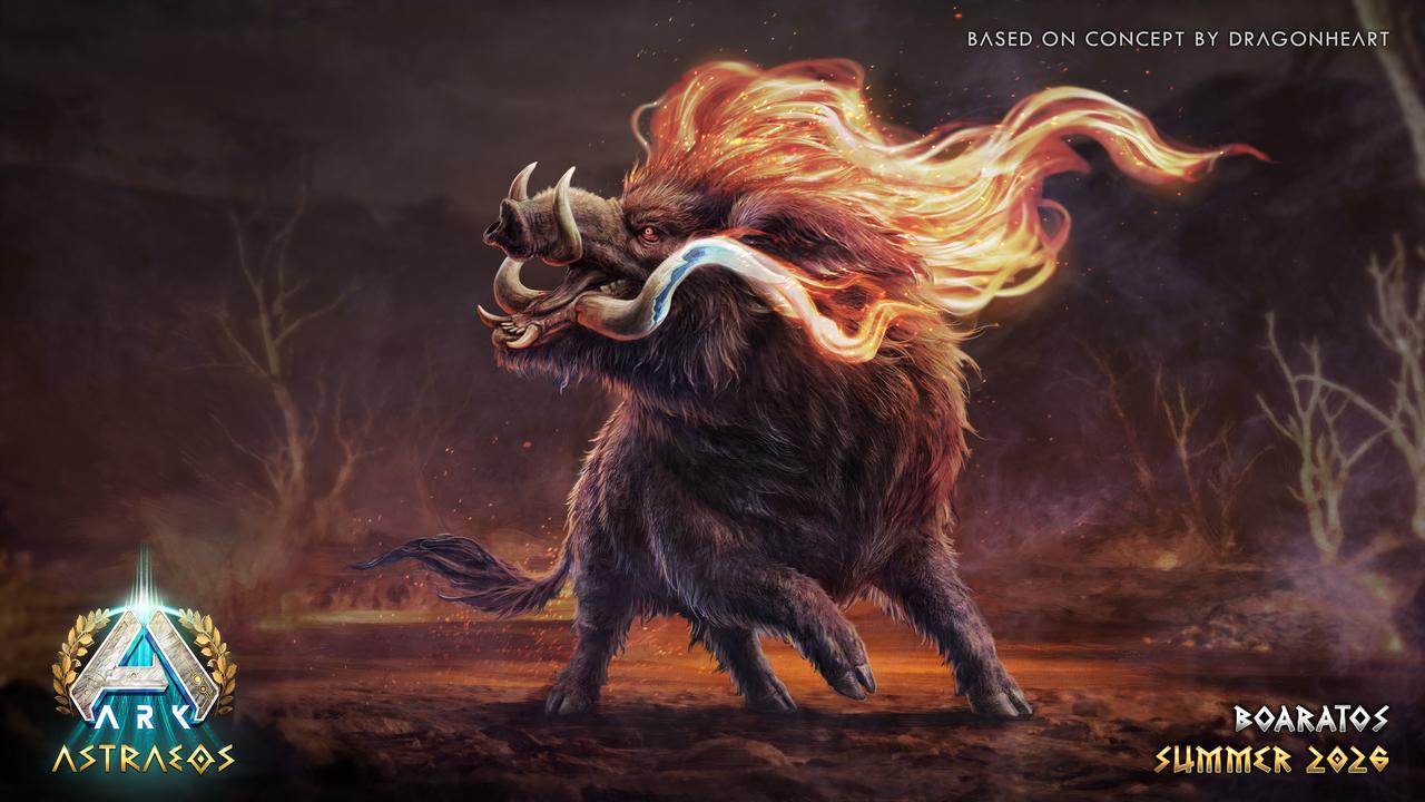 《方舟：生存飞升》新生物赤焰彘
《星耀》的荒野变得越来越狂野了。 今年夏天登场的