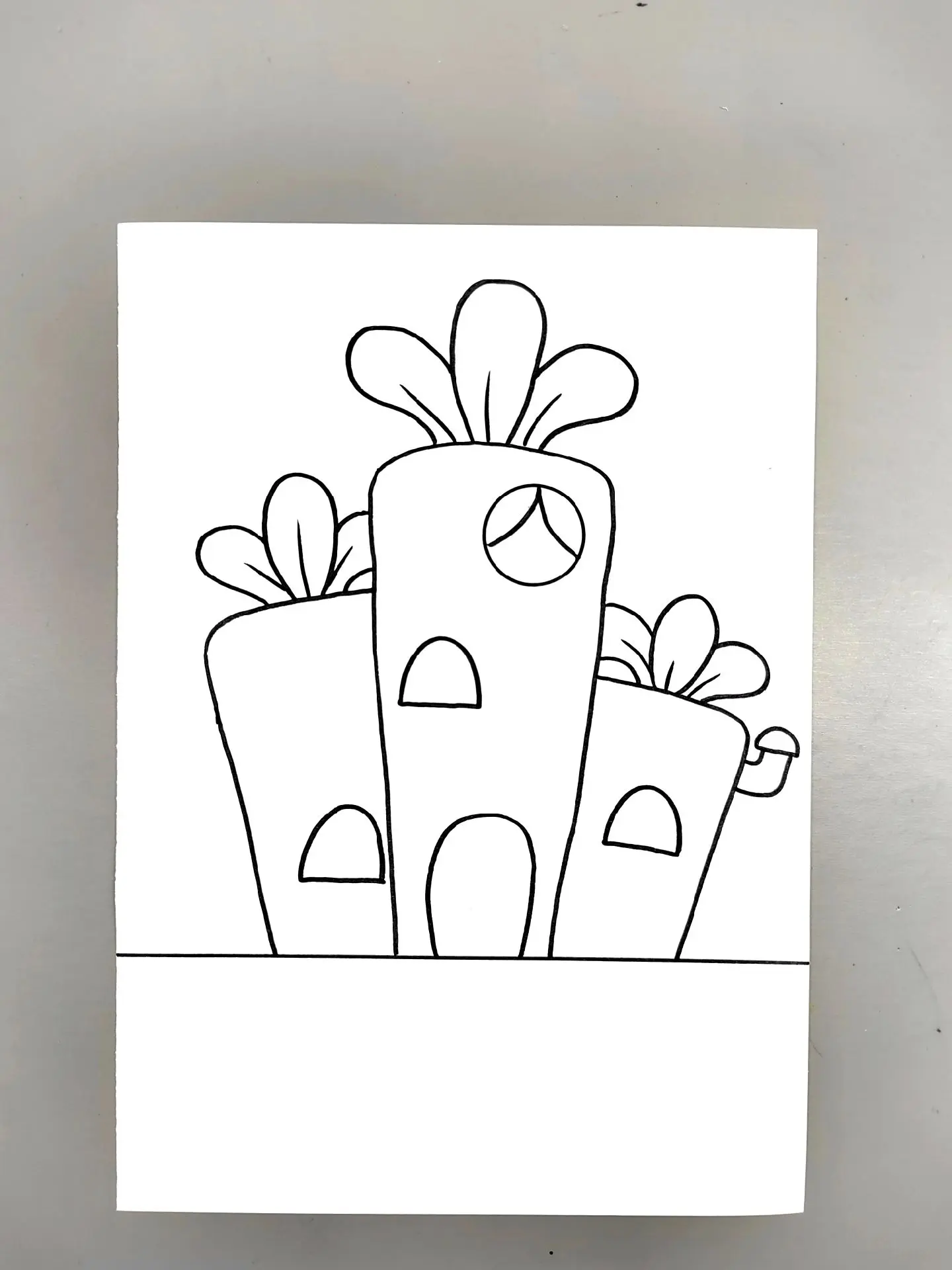 房子创意画！一起来画小兔子的胡萝卜城堡吧，简单好看