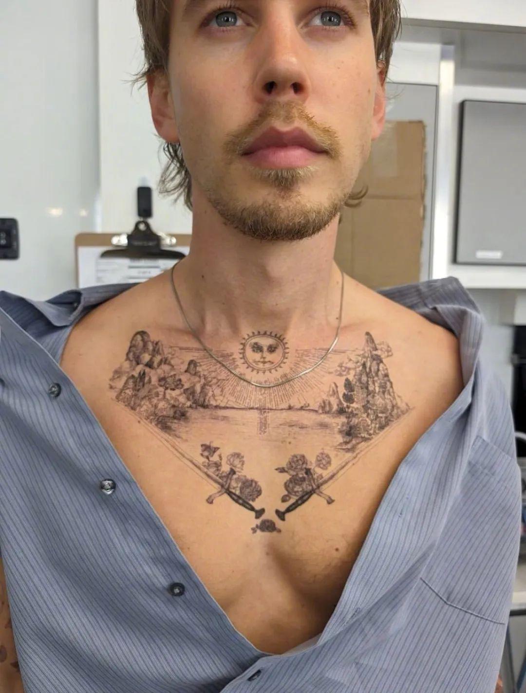 Austin Butler 新片《爱丁顿》扮演纹身男孩，最新定妆照曝光！

Au