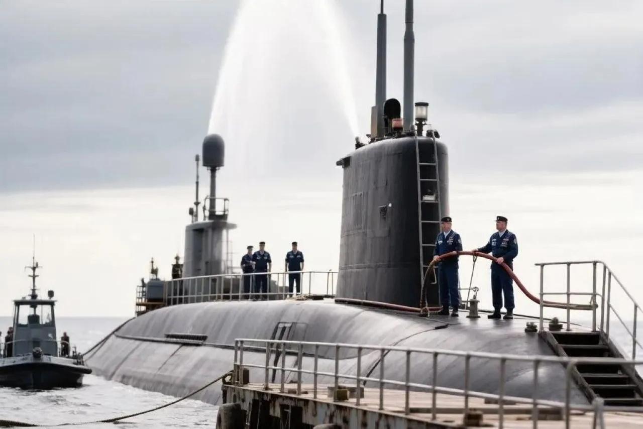 英国核潜艇靠消防水带防无人机，40亿英镑的国之重器没装防空系统

10月8日，英