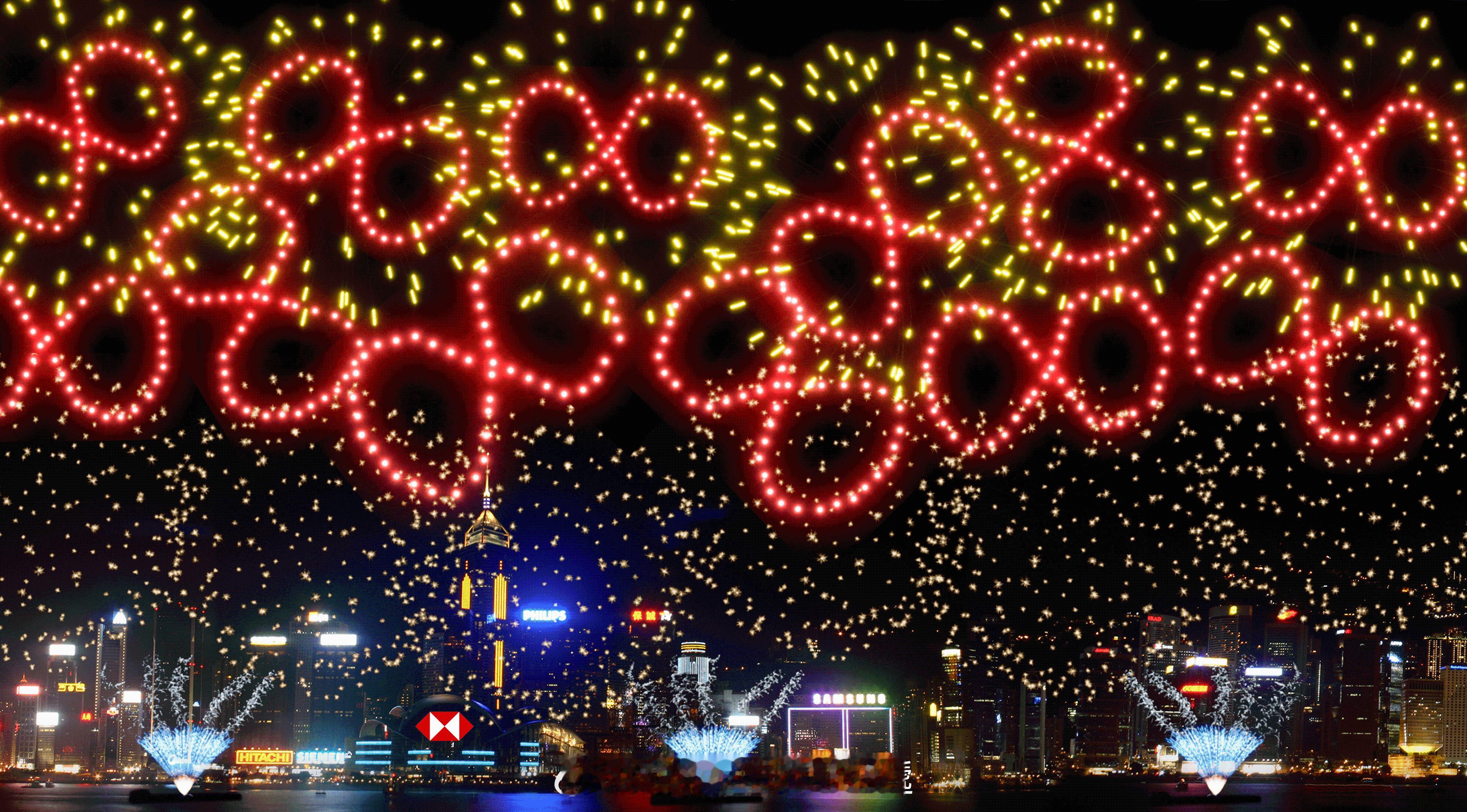 香港农曆新年烟花𣿬演  香港游  香港打卡  「 香港  農曆新年煙花匯演一月