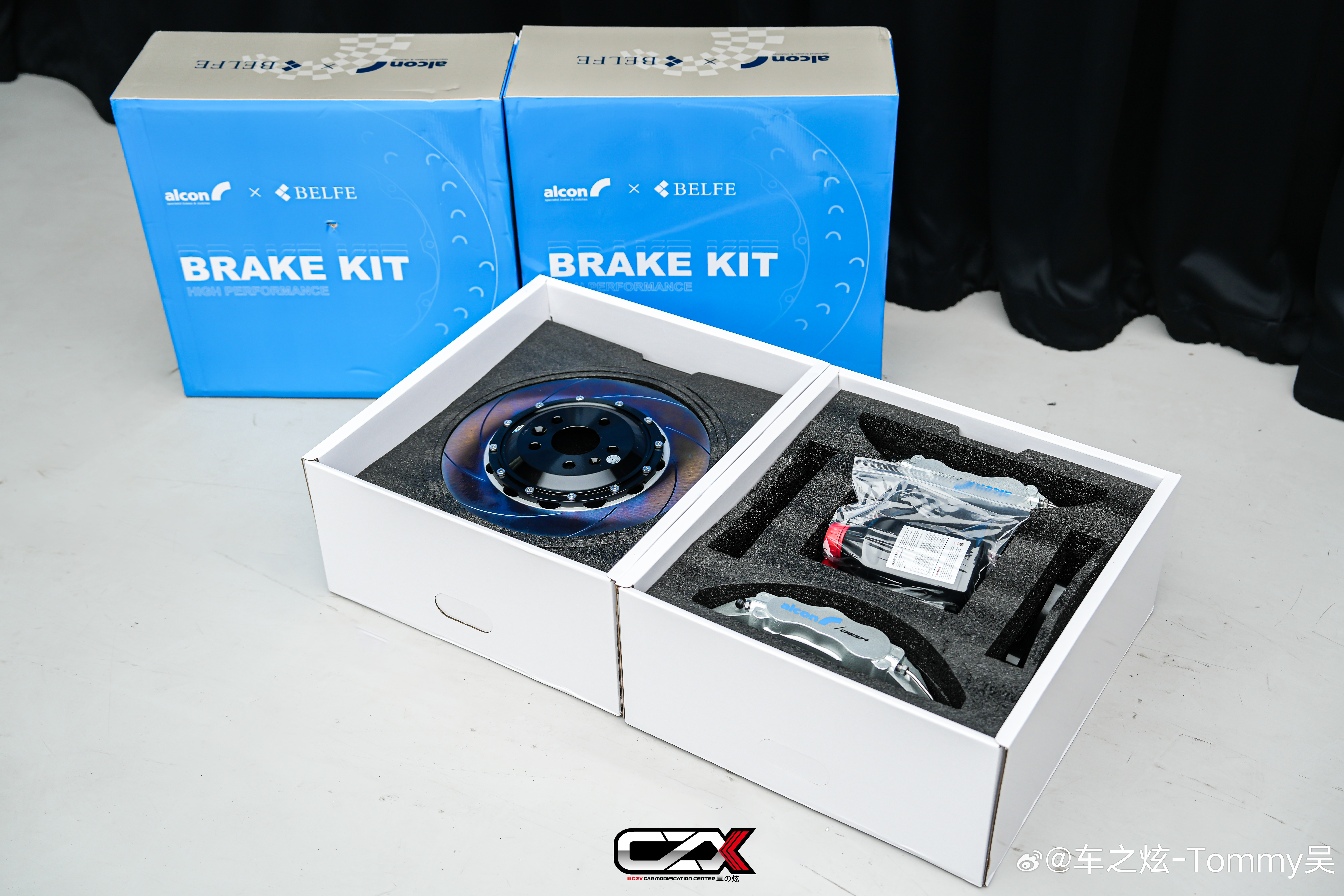 沃尔沃V60改件 奔富套装ALCON CAR97+6活塞打配BELFE 355划