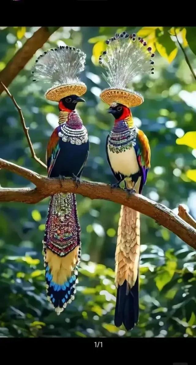 最华丽的鸟儿……
这是我见过的最华丽羽毛外衣的小鸟儿，堪比甚至超过了孔雀🦚和野