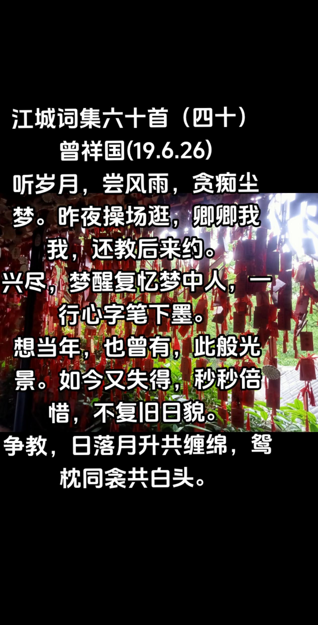 江城词集六十首（四十）