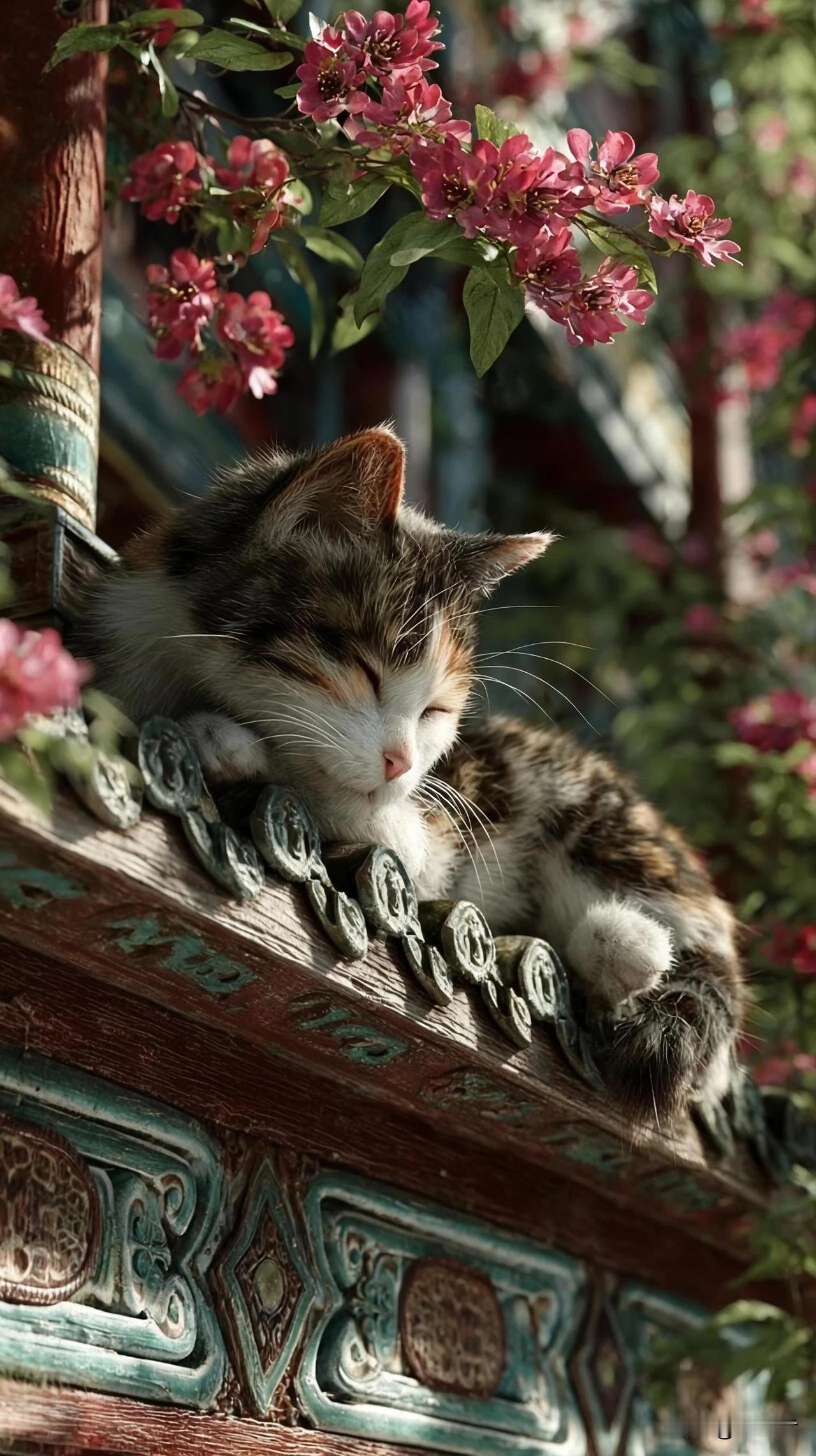 晒图笔记大赛猫儿与花儿