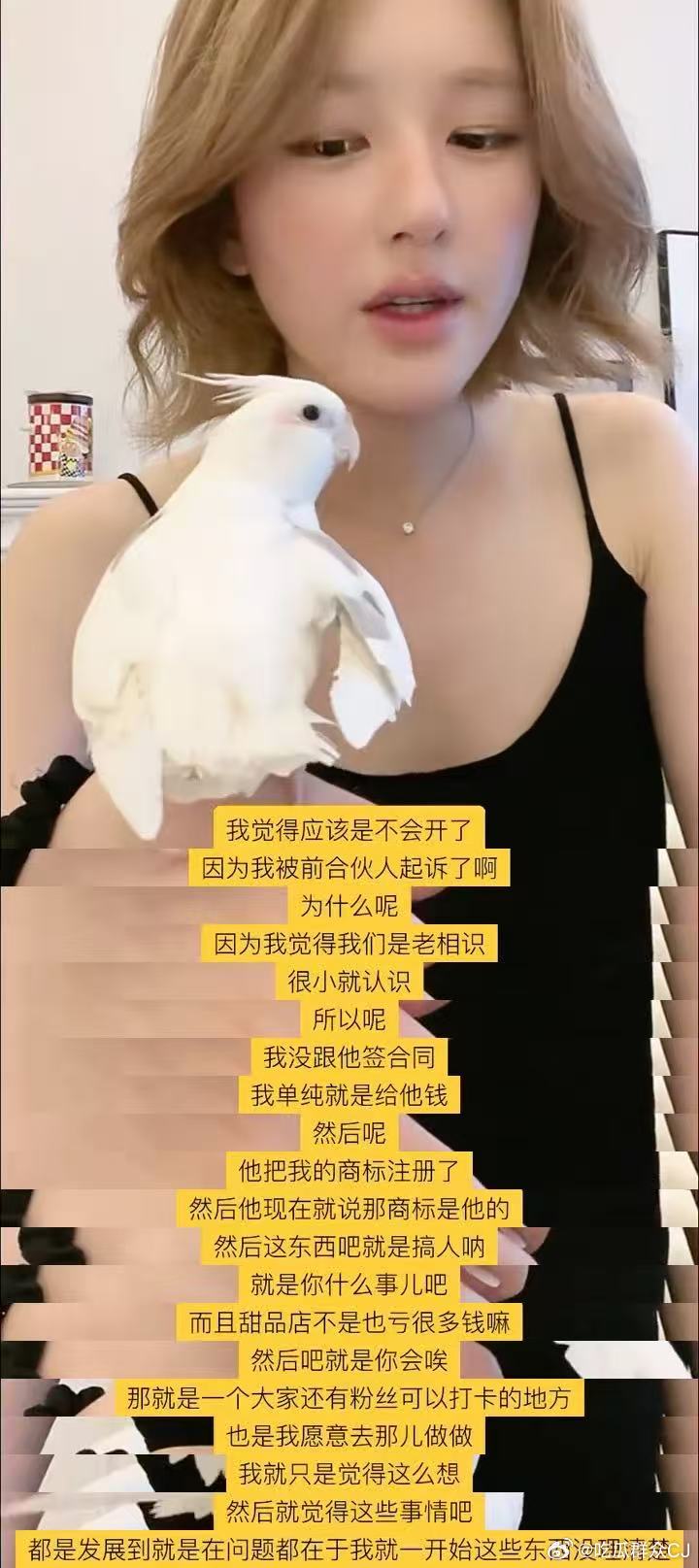 赵露思被甜品店合伙人背刺起诉赵露思在今天的直播里表示，自己的甜品店不会再开，因为
