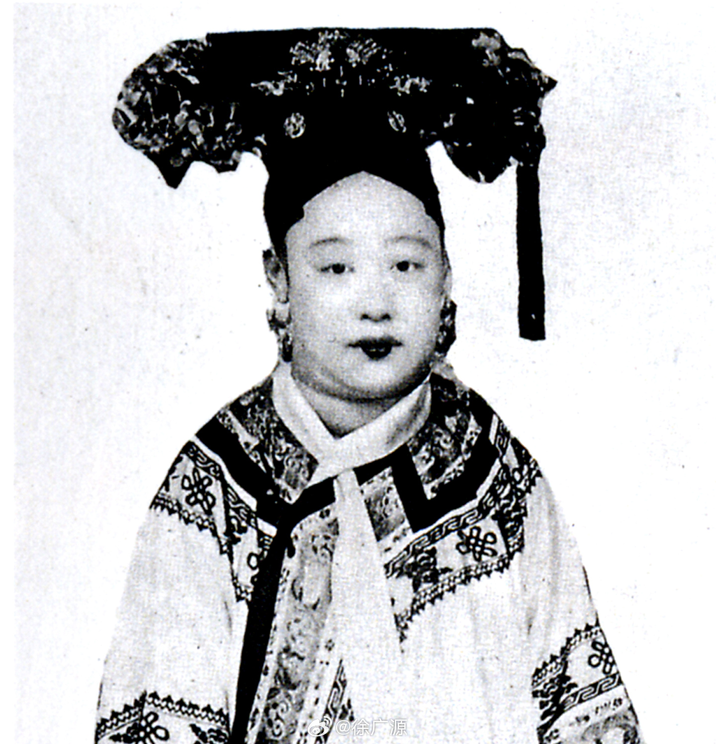 从照片上看，似乎瑾妃患了粗脖子的病。医学名叫甲状腺肥大吧？如果是画像，就看不出来