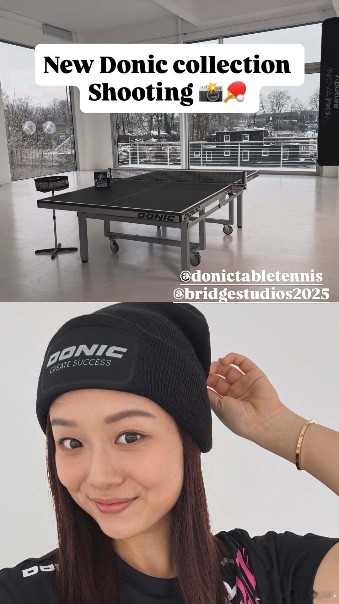 万远进行Donic新系列拍摄📸✨🏓 