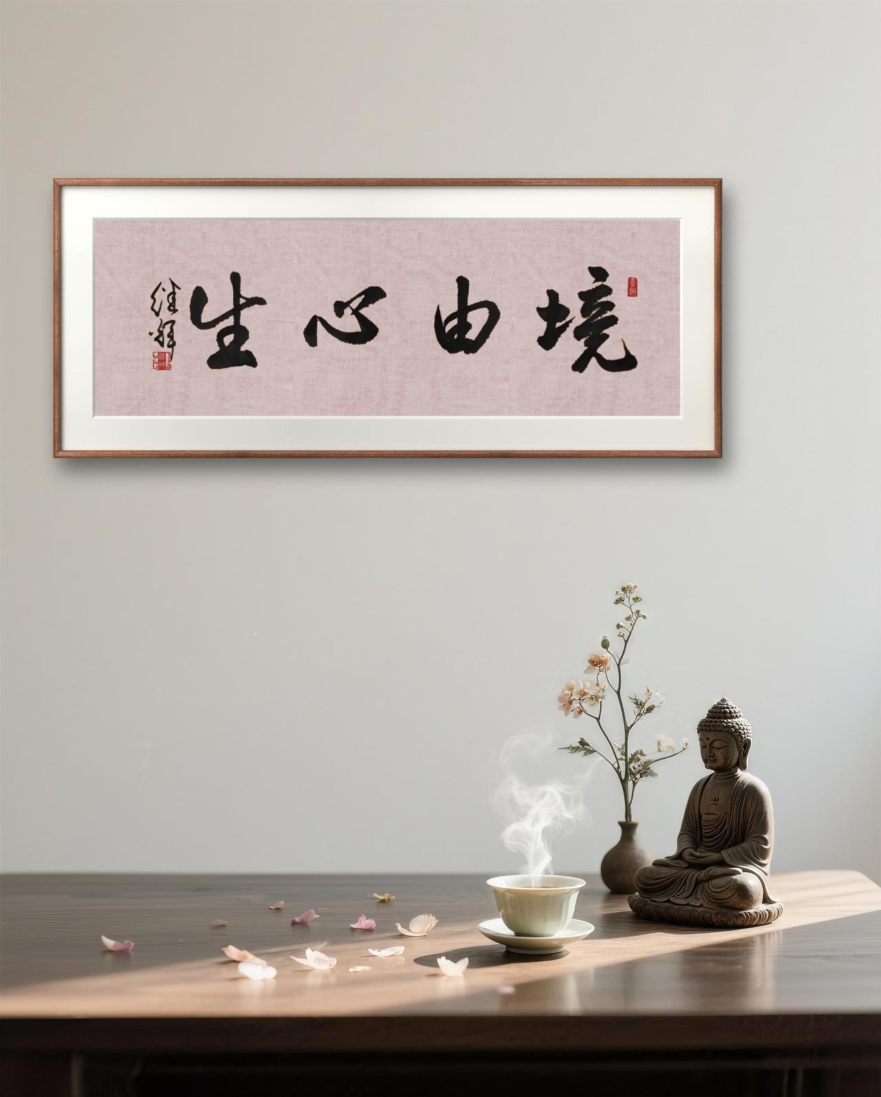 境由心生，简单说就是心情好坏会影响我们对景物美丑的看法，强调了心态的重要性。所以