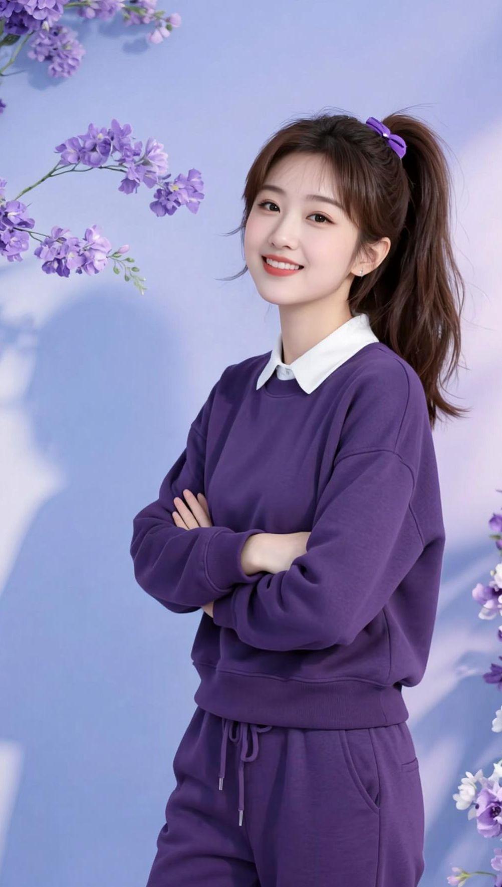 AI紫调少女照 抖音ai创作