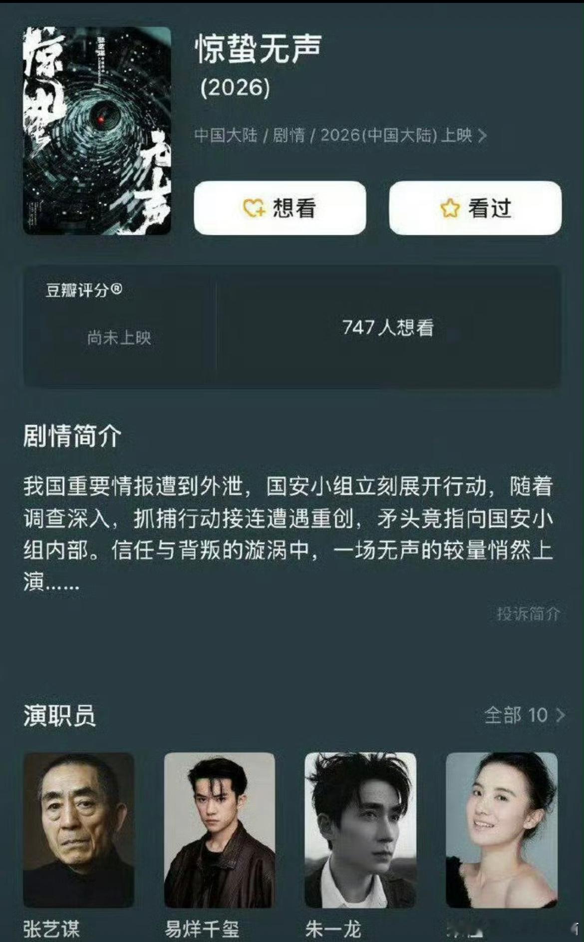易烊千玺已成同年龄层一线最强顶流！继电影《惊蛰无声》官宣阵容之后，易烊千玺待播作