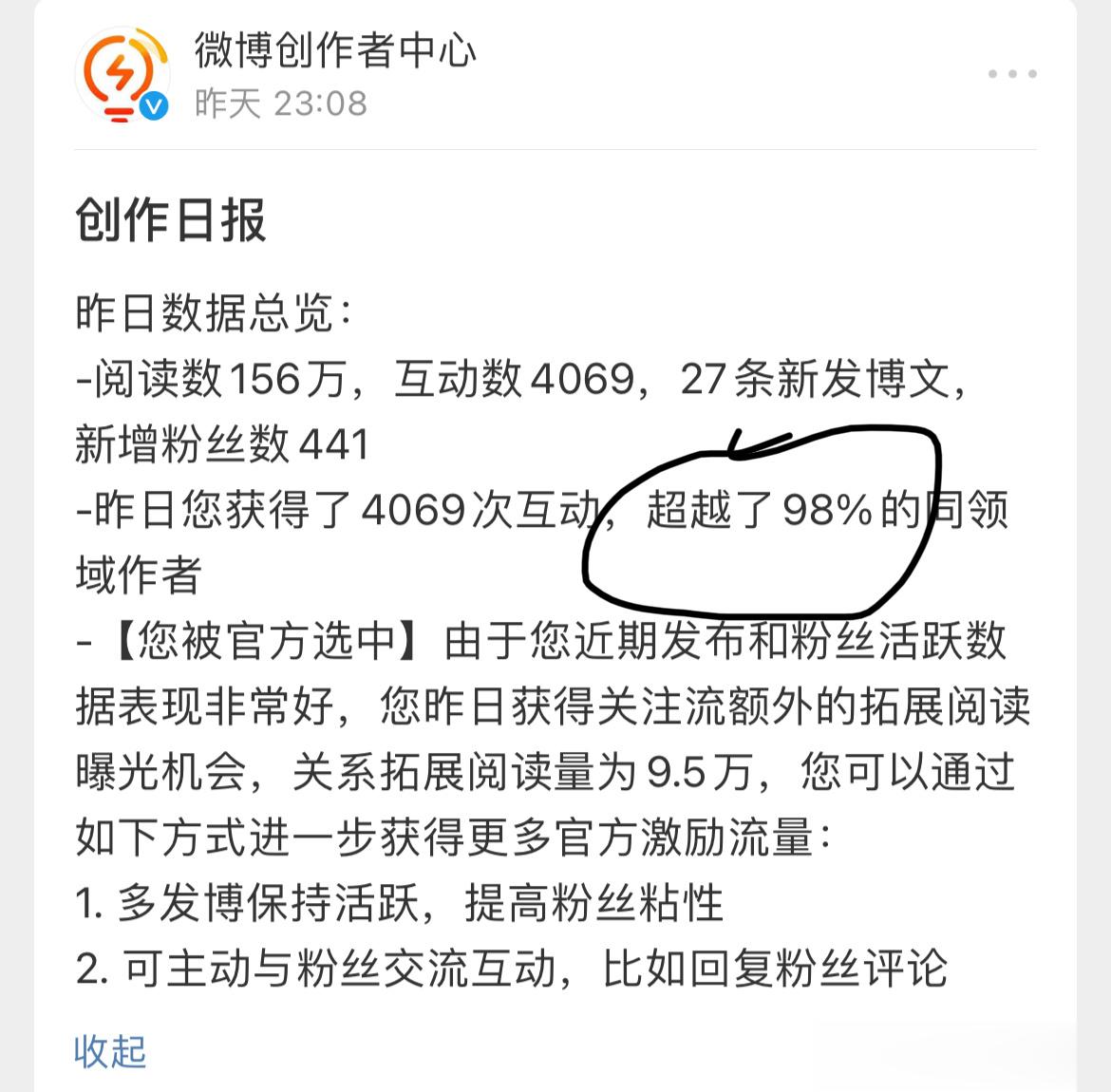 谢谢粉丝支持[鼓掌][鼓掌][鼓掌] ​​​