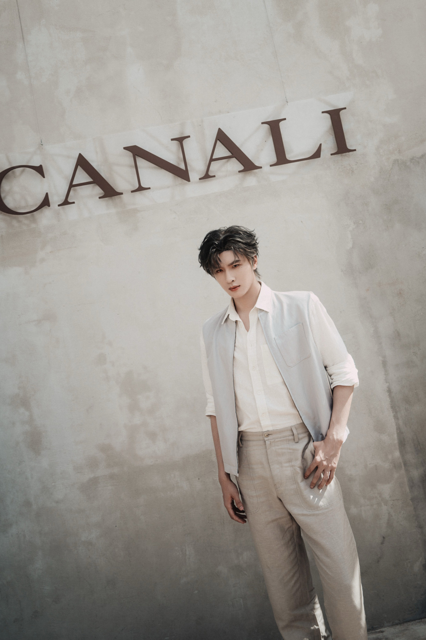 CANALI品牌认领展轩出席CANALI2027春夏大秀，看得出来双方都很满意的