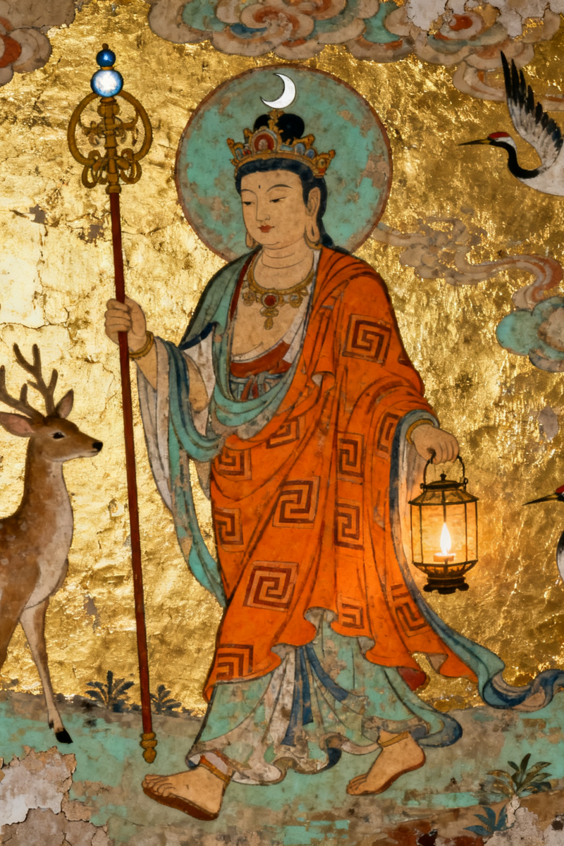 仰祈文殊菩萨护佑，赐孩童聪慧灵秀。愿启蒙顺遂，求知欲盛，心思敏捷，成长路上智慧相