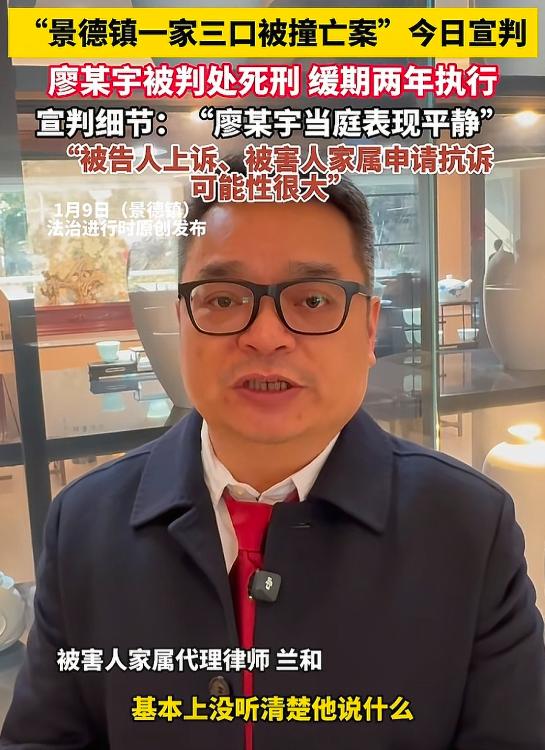 细思极恐！江西一家3口被撞身亡案的原告代理律师说，廖某宇在法庭上表现得很平静，听