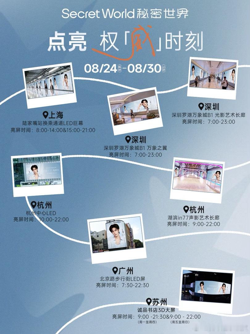 宋威龙秘密世界品牌代言人  打卡SecretWorld秘密世界线下大屏✅终于和代