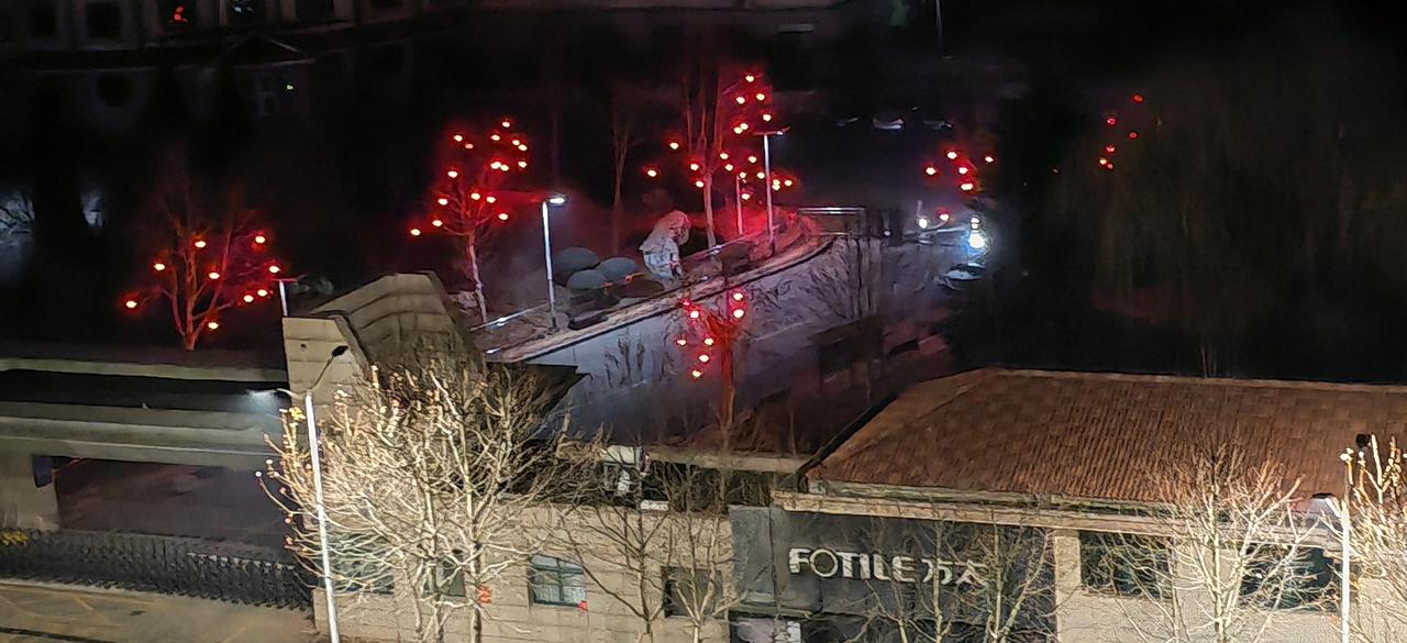 火树银花
      春节将至，人们开始挂彩灯，给节日增加了喜庆的气氛。