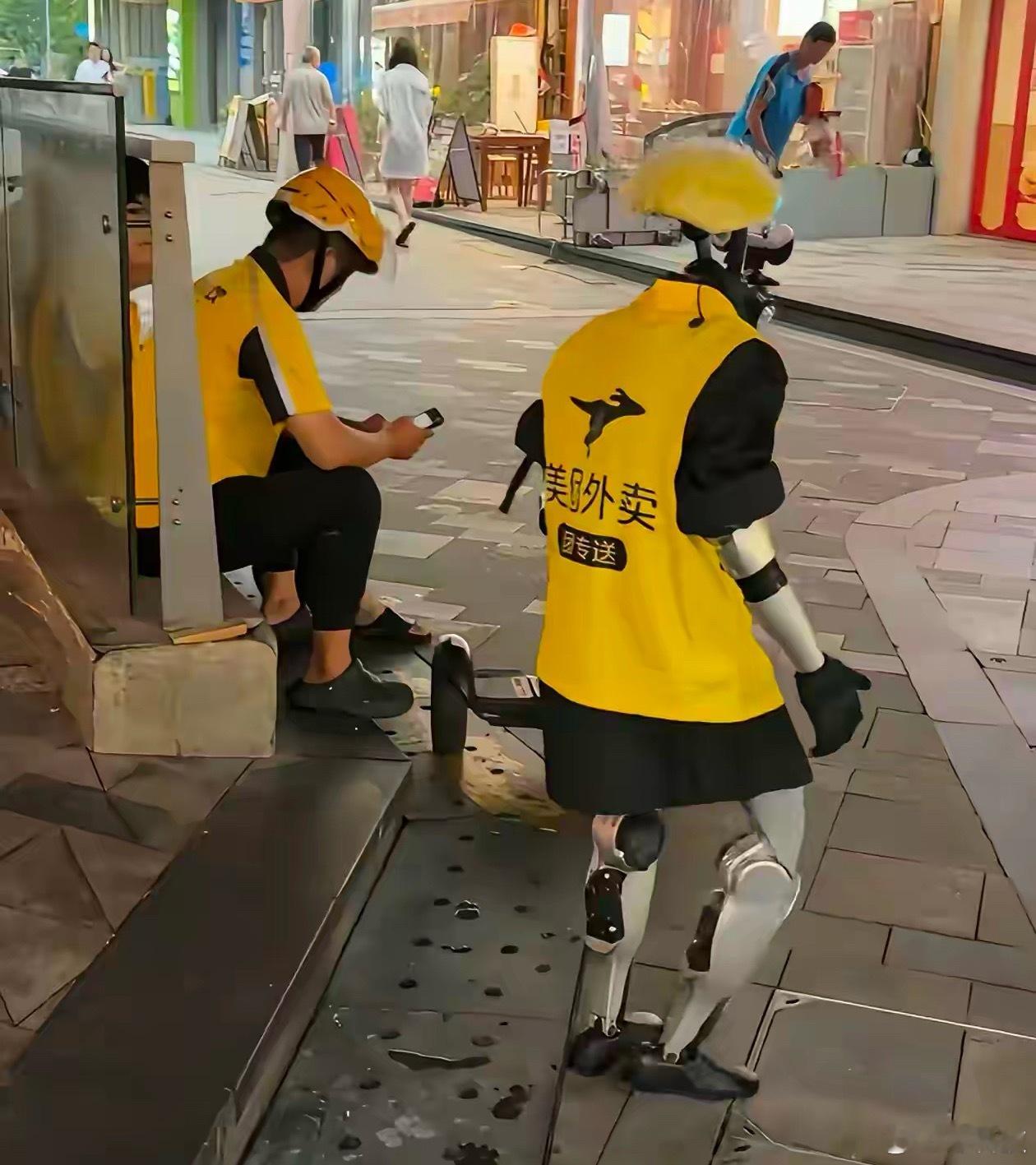 以后机器人送快递了，是不是快递小哥都会失业了，王兴兴说机器人大规模兴起最快三到五