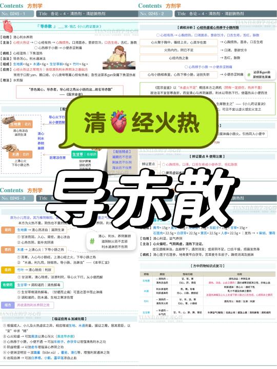 有灵魂的笔记245篇｜方剂·导赤散