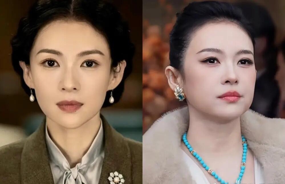 章子怡的脸怎么肿成了这个样子？是最近的伙食太好了吗？ 