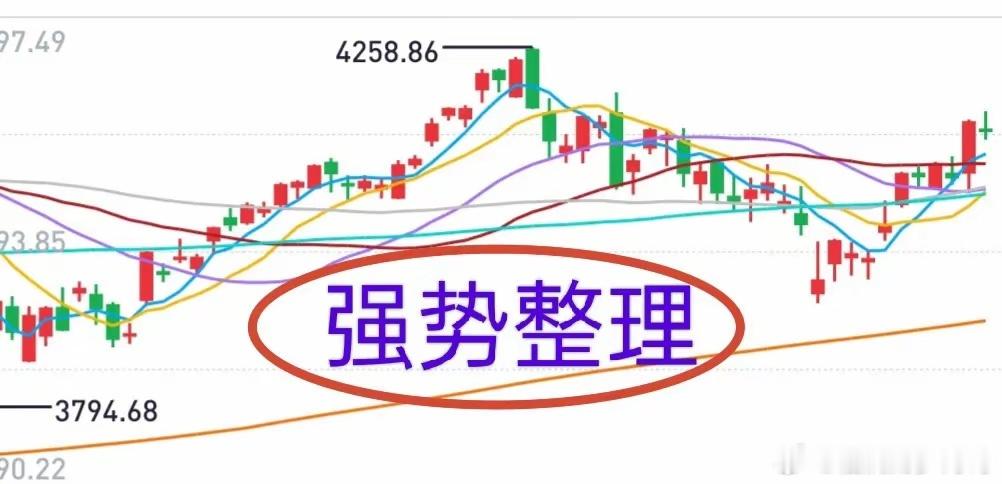 A股：大盘属于强势整理的范畴。开盘前讲过，虽然昨天大盘表现强势，但存在隐患。一是