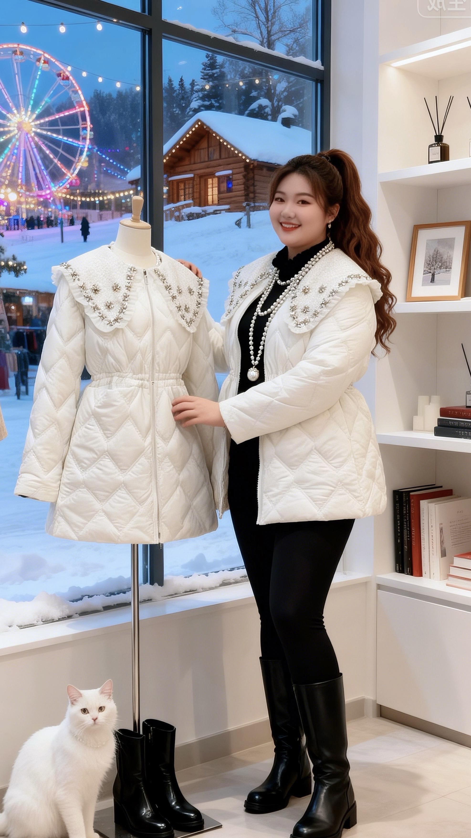 秋冬穿搭 大码女装 胖妹妹的冬季有效穿搭梨形身材如何拿捏秋冬穿搭遮肉显瘦