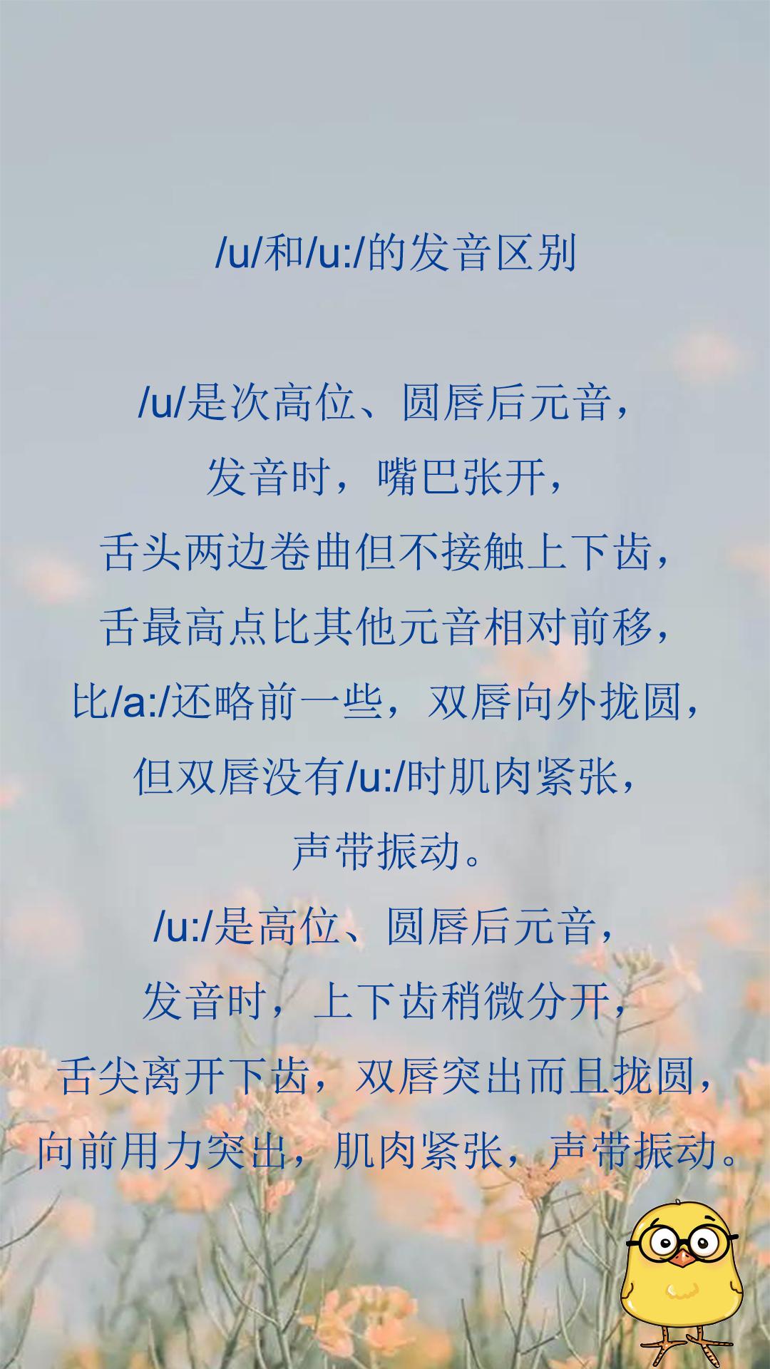短元音/u/和长元音/u:/的发音区别#英语 #英语启蒙 #音标