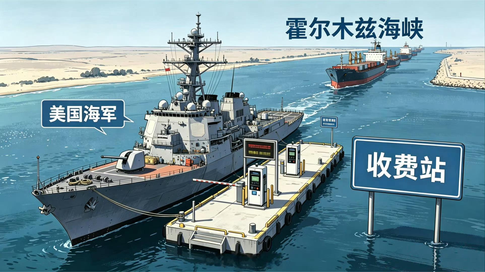 上万美军正封锁进出伊朗港口船只老美真的脑回路清奇伊朗收费凭啥我老美就不行