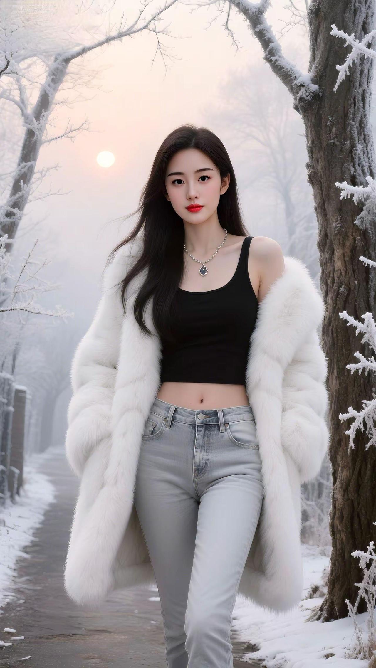 雪景好美 穿搭ai