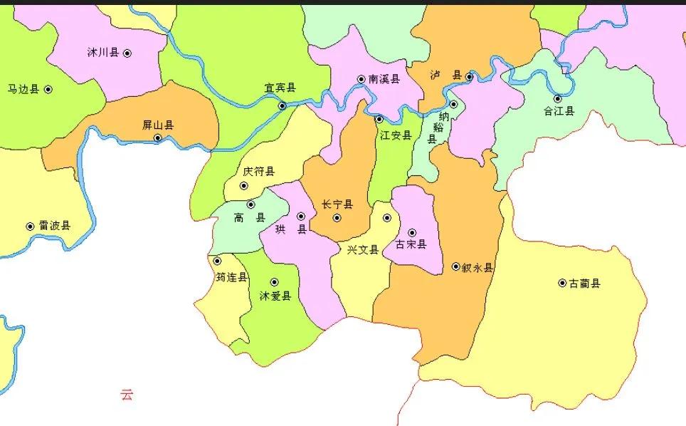四川长江南岸区域，属地理与人文双重概念上的“川南”。这里位居四川盆地与云贵高原的