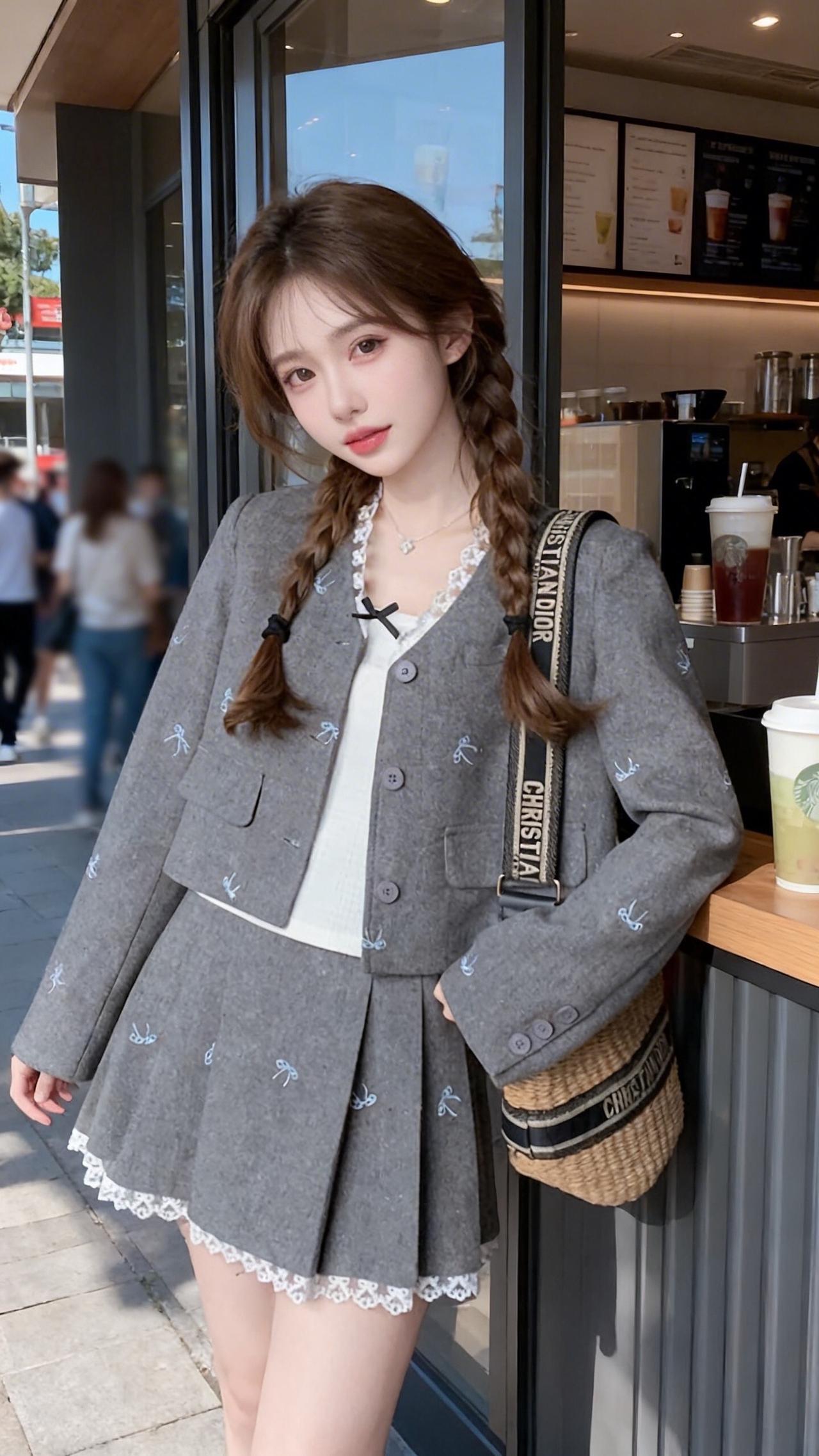 韩系穿搭 可甜可盐的学院风穿搭指南 小香风穿搭 学院风穿搭 韩系姐妹穿搭